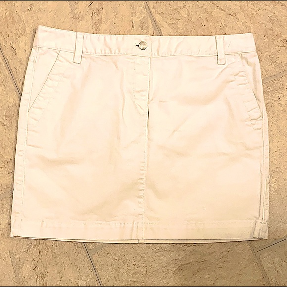 Anne Taylor Loft White Denim Mini Skirt - Picture 3 of 5